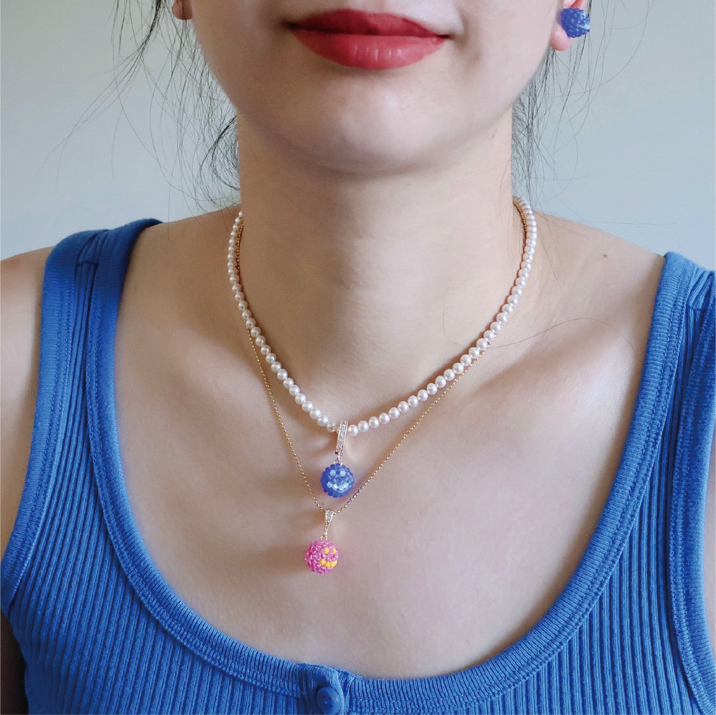 SNBC White Pearl Necklace
