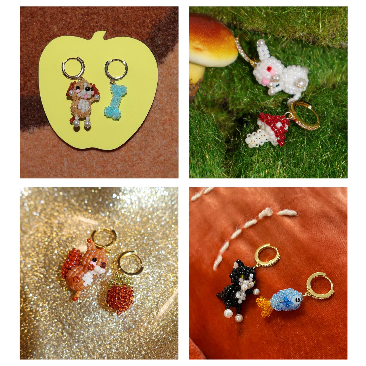 SNBC Dog Bone Earrings (a pair)