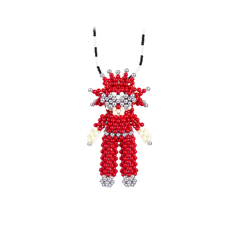 CHICHABOOM Small KIKO Spiky Little Man Beaded Necklace