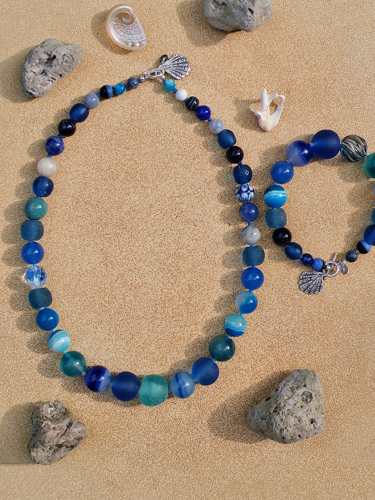 MERE Blue Bubble Necklace