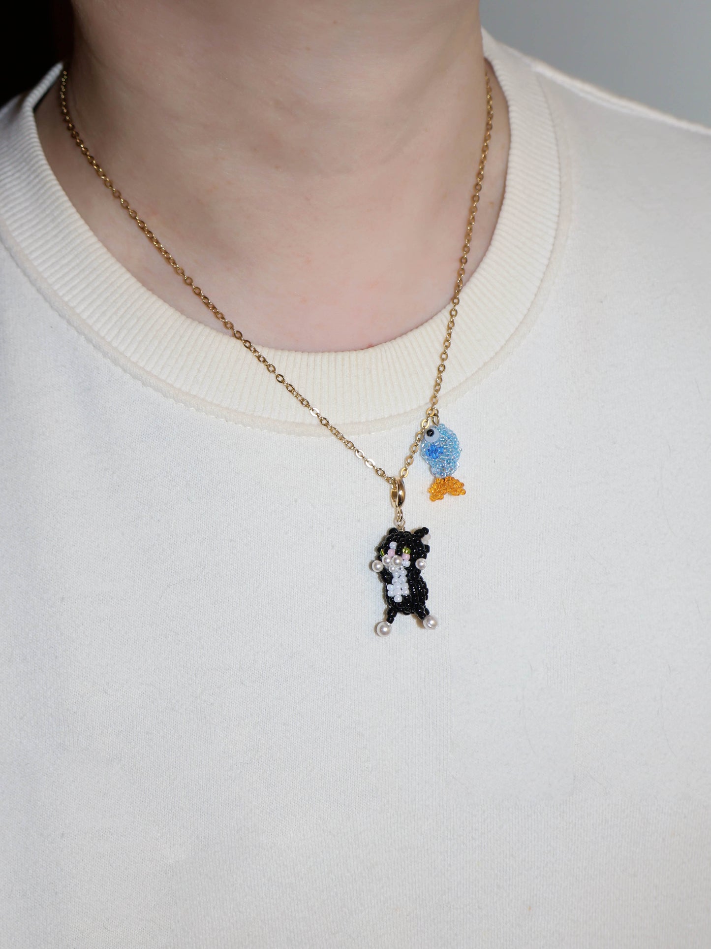 SNBC Cow Cat Fish Necklace