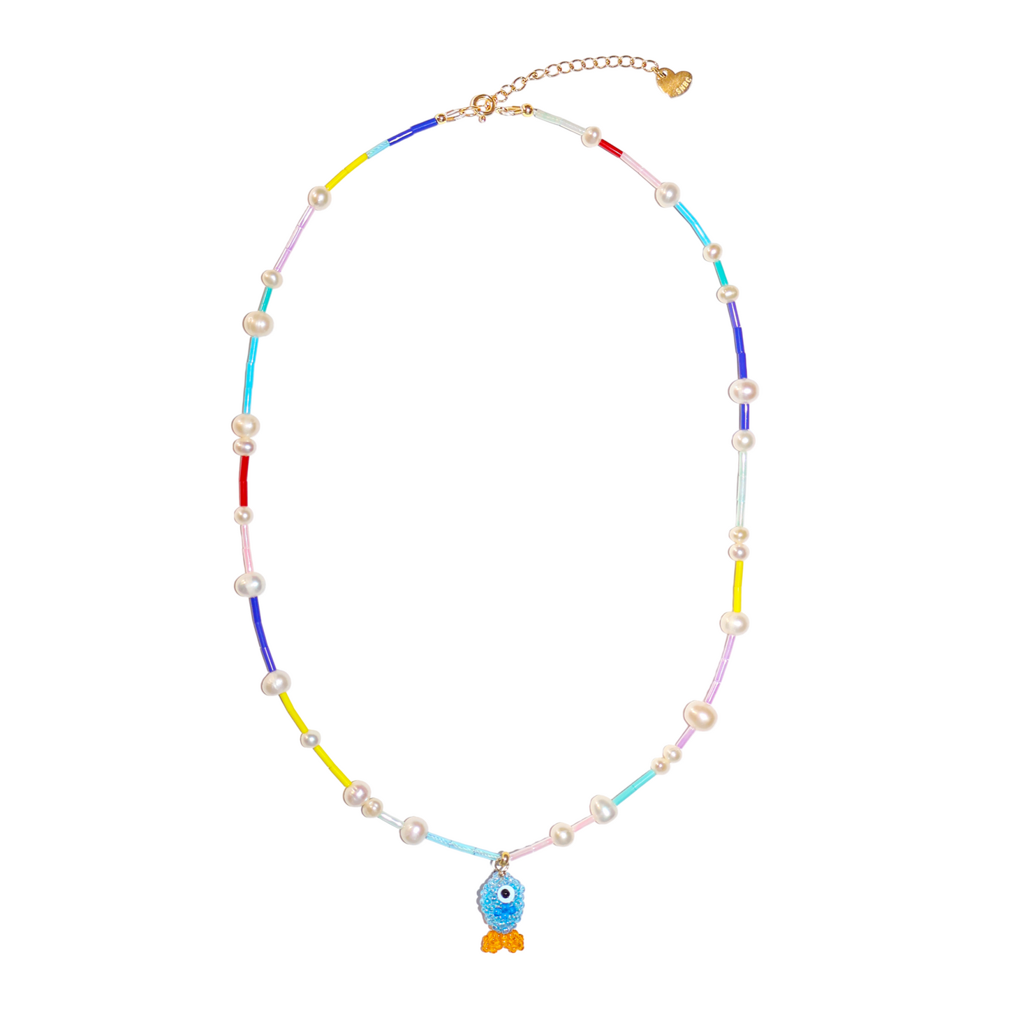 SNBC Fish Beaded Pearl Necklace