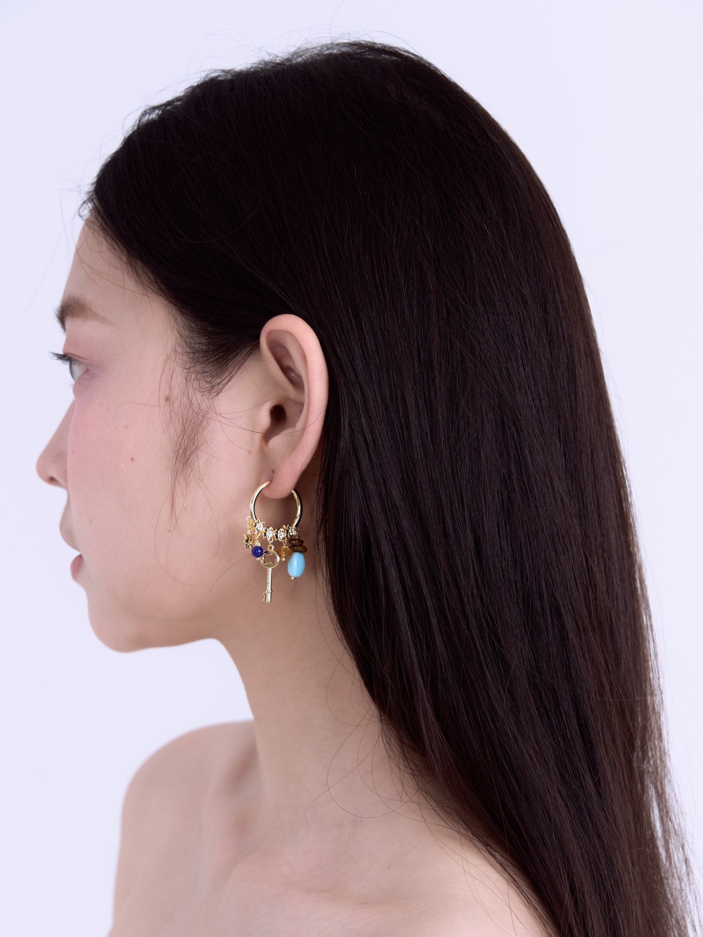 XTASTE Key Multi-stone Earrings (Pair)