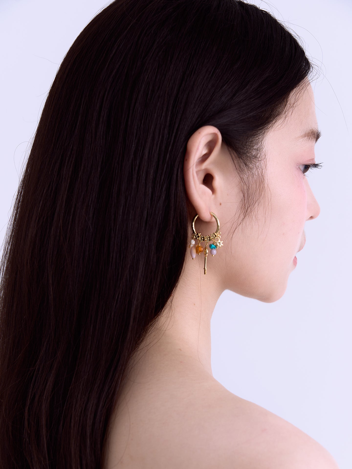 XTASTE Key Multi-stone Earrings (Pair)