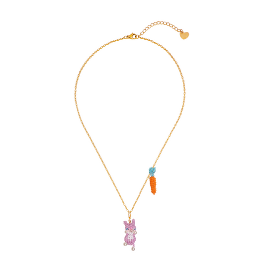 SNBC Purple Rabbit Carrot Necklace