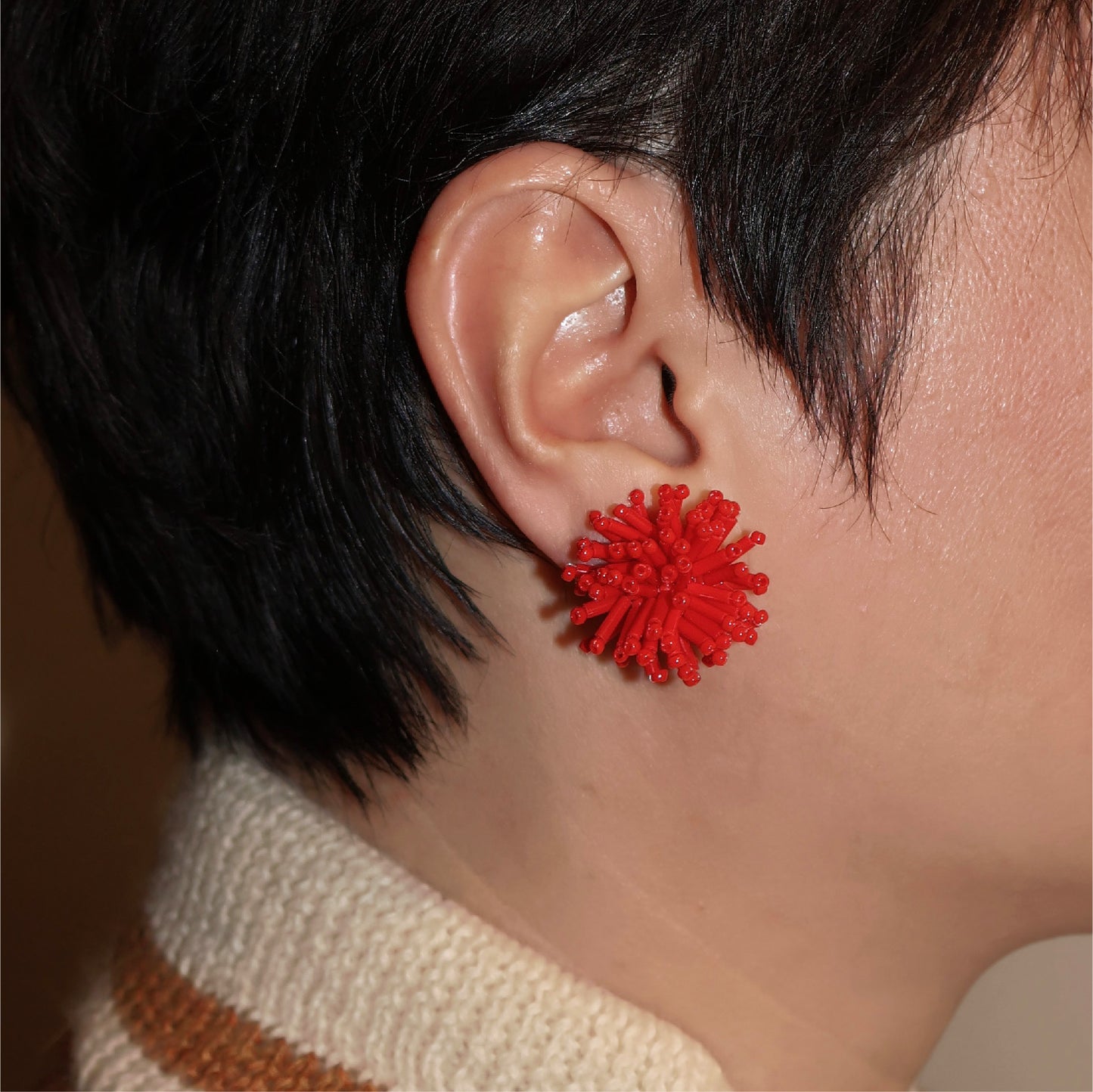 SNBC Puffy Ball Ear Clips (a pair)
