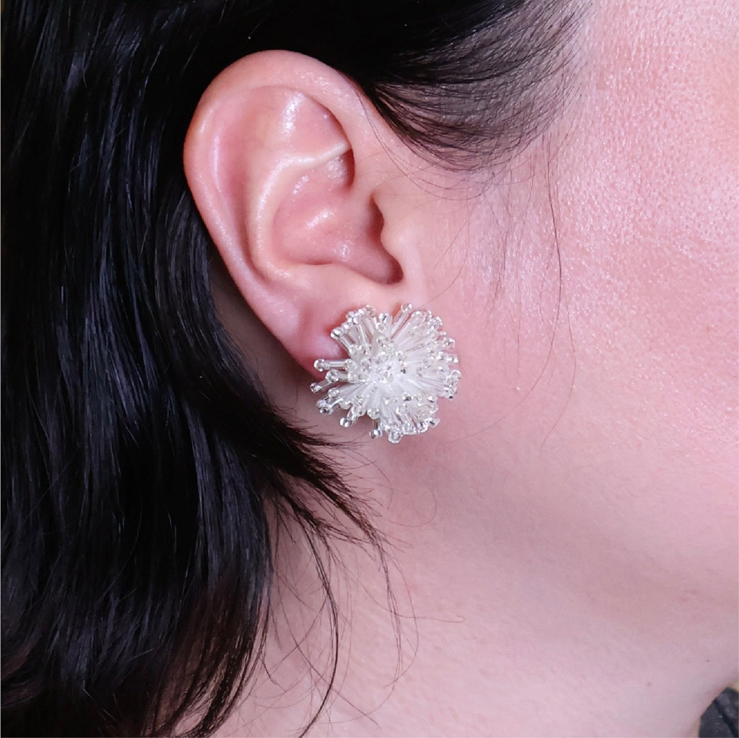 SNBC Puffy Ball Ear Clips (a pair)