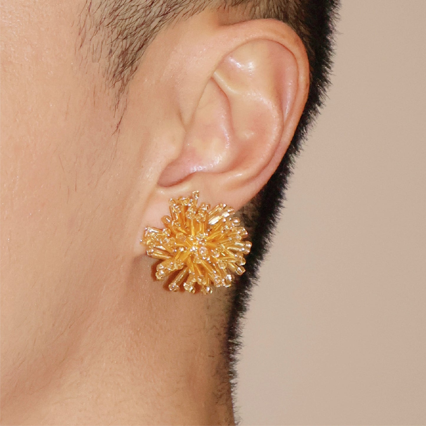 SNBC Puffy Ball Ear Clips (a pair)