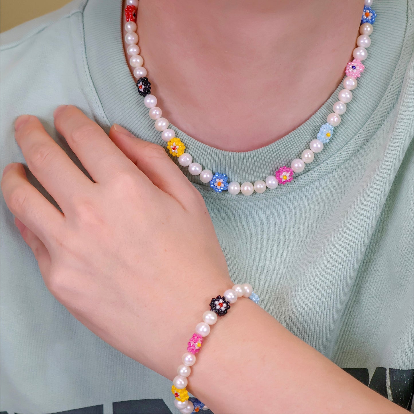 SNBC Primrose Freshwater Pearl Necklace