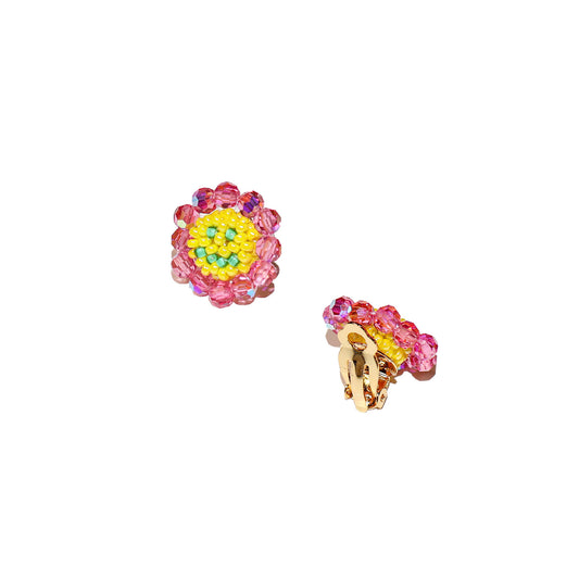 SNBC Smiley Daisy Ear Clips (a pair)