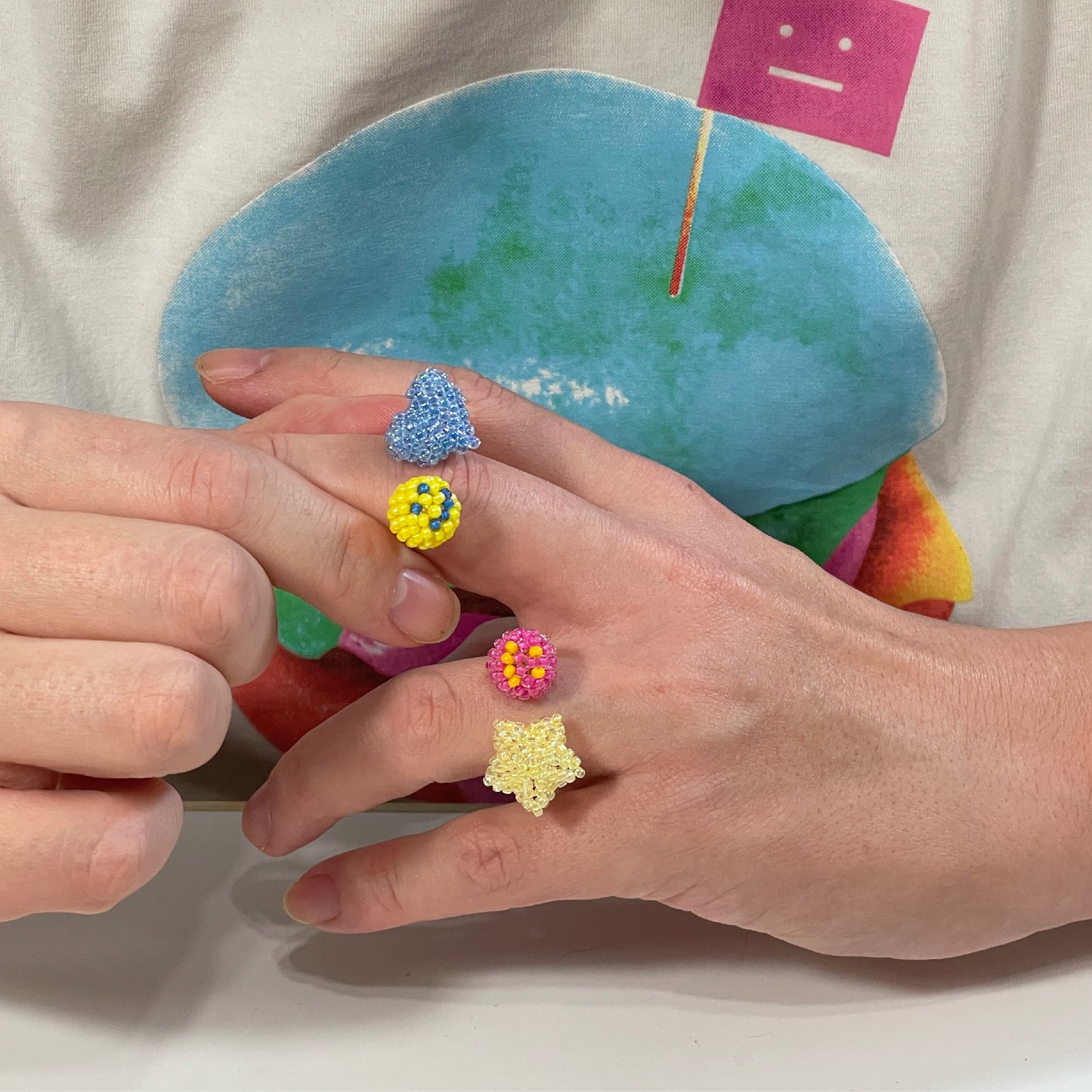 SNBC Smiley Star Open Ring