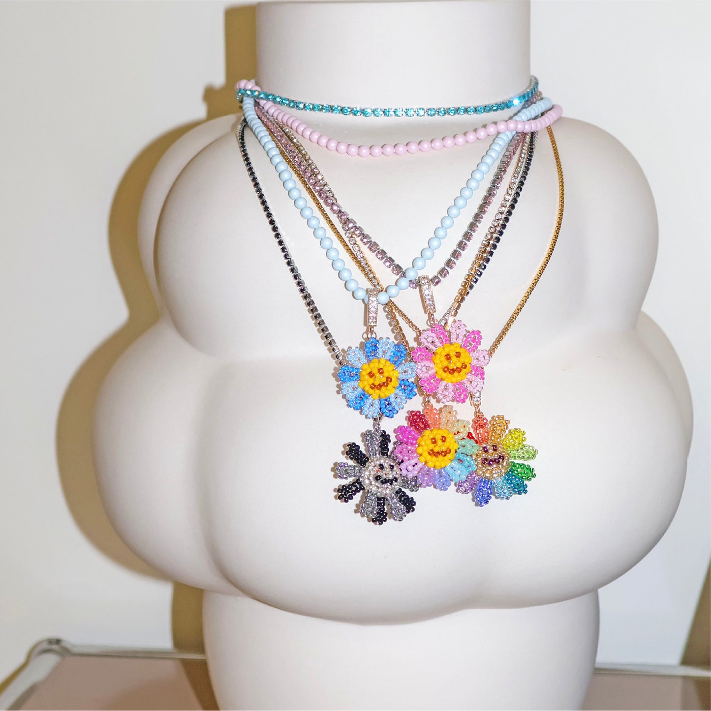 SNBC Smiley Sunflower Necklace