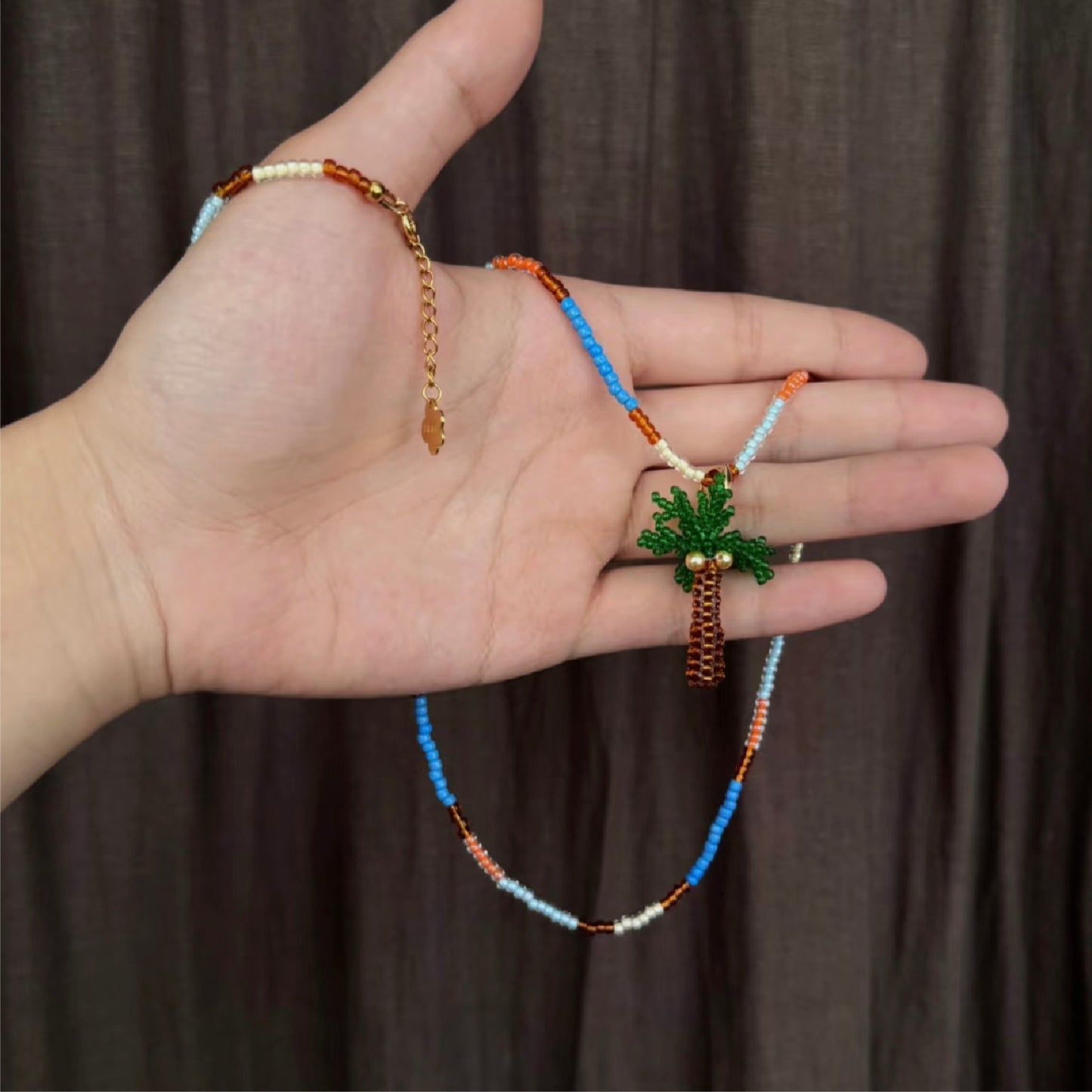 SNBC Coconut Tree Beaded Necklace