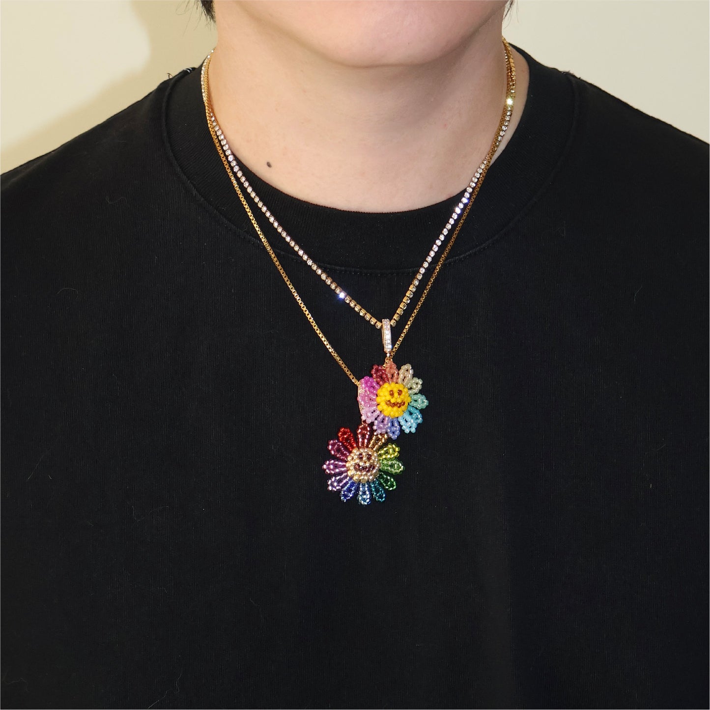 SNBC Smiley Sunflower Necklace
