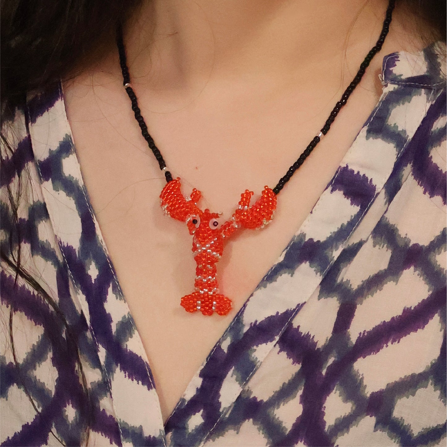 SNBC Lobster Beaded Necklace