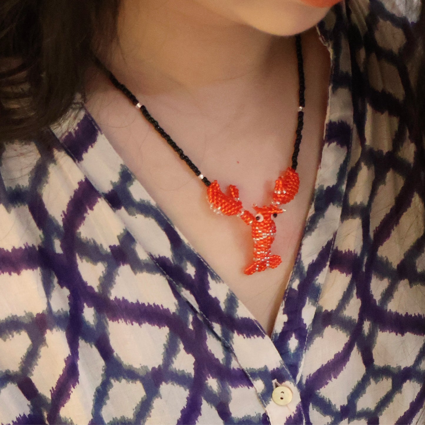 SNBC Lobster Beaded Necklace