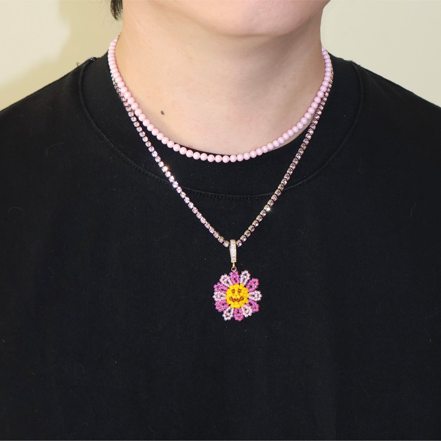 SNBC Smiley Sunflower Necklace