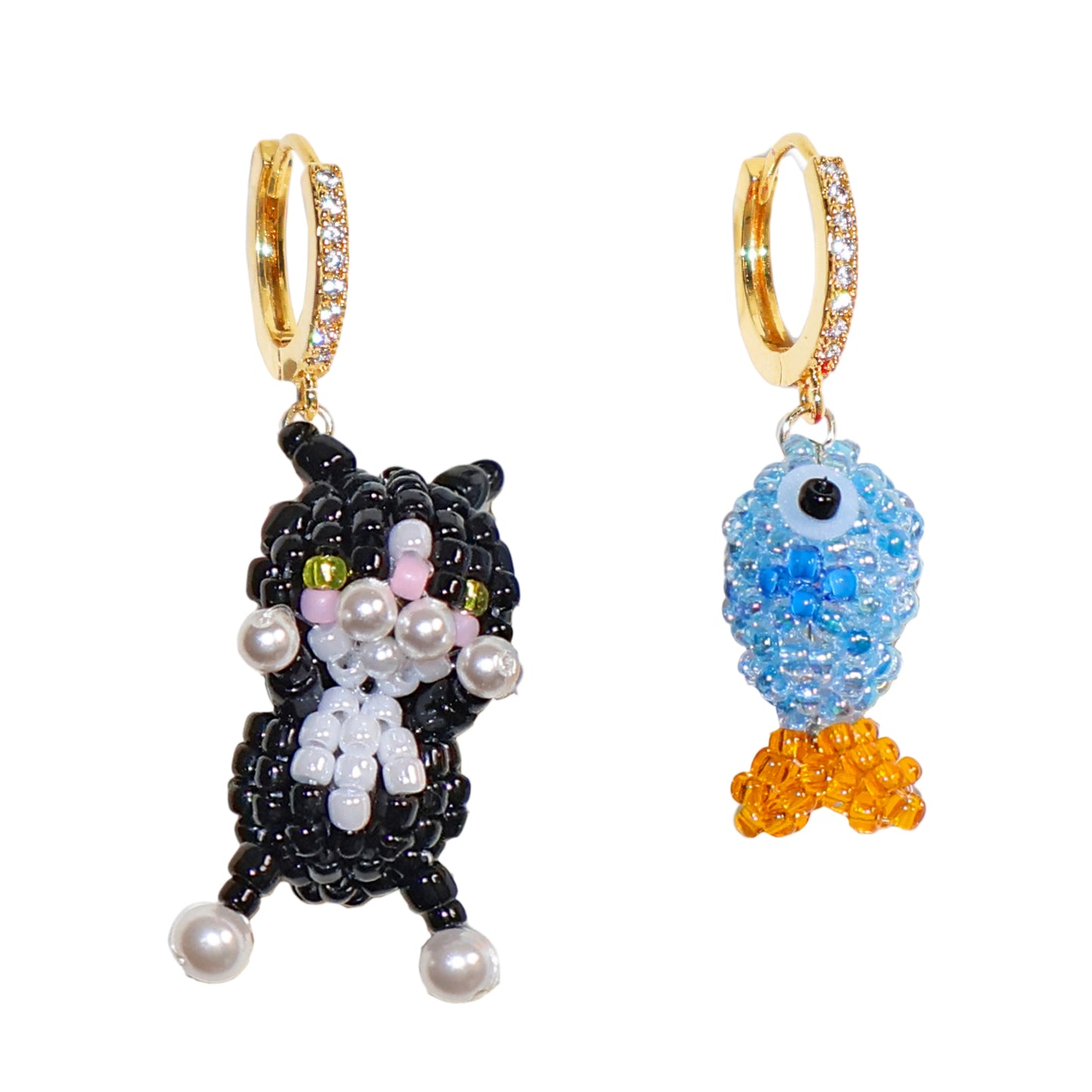 SNBC Cat Fish Earrings (a pair)