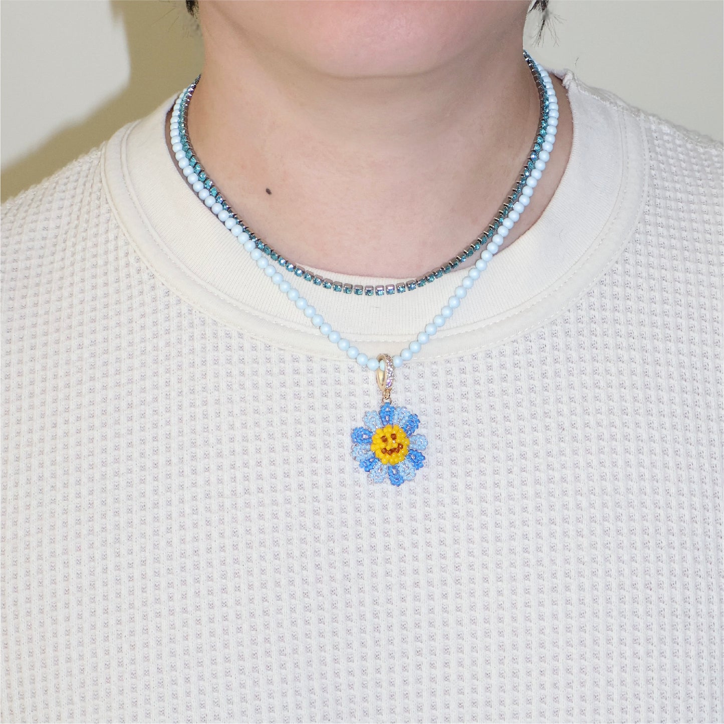 SNBC Smiley Sunflower Necklace