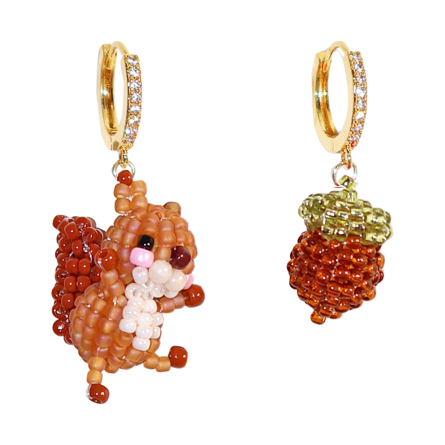 SNBC Squirrel Acorn Earrings (a pair)