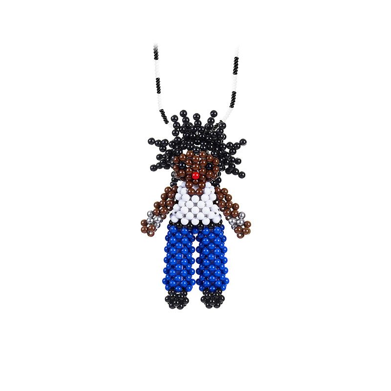 CHICHABOOM Small KIKO Spiky Little Man Beaded Necklace