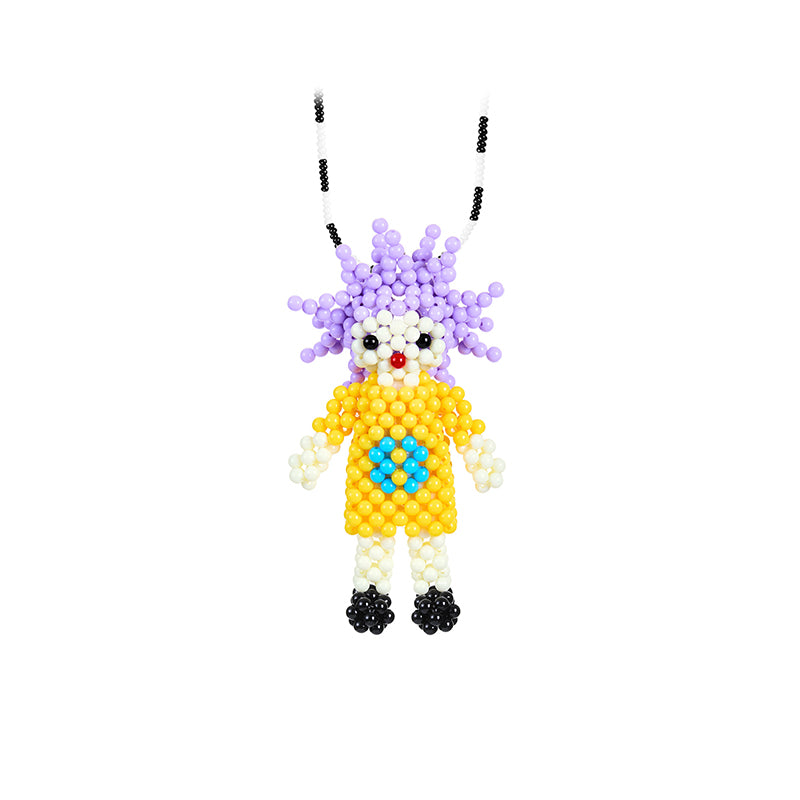 CHICHABOOM Small KIKO Spiky Little Man Beaded Necklace