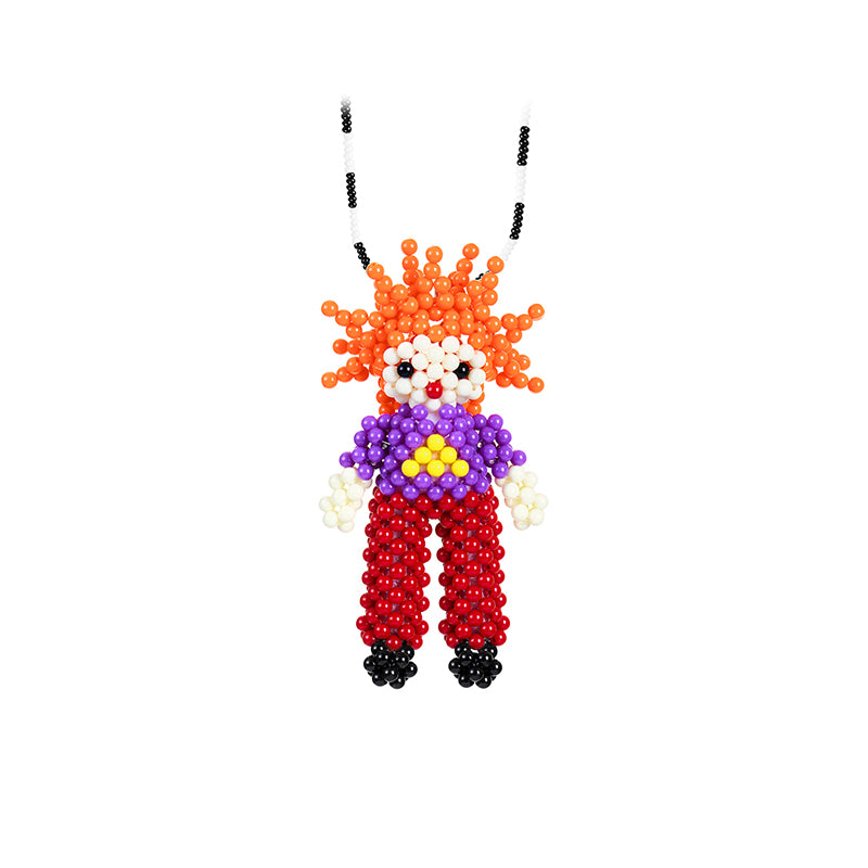 CHICHABOOM Small KIKO Spiky Little Man Beaded Necklace