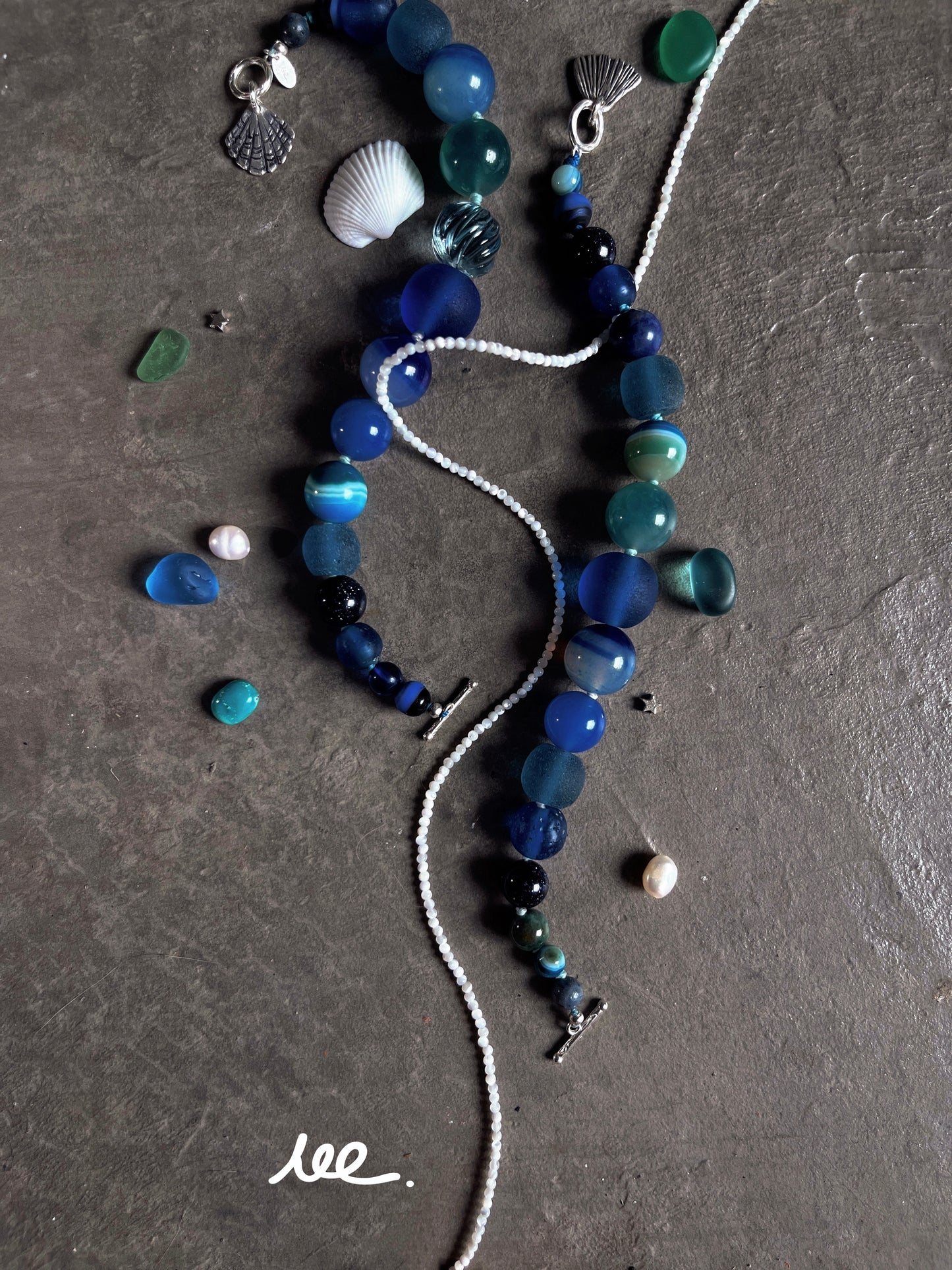 MERE Blue Bubble Necklace