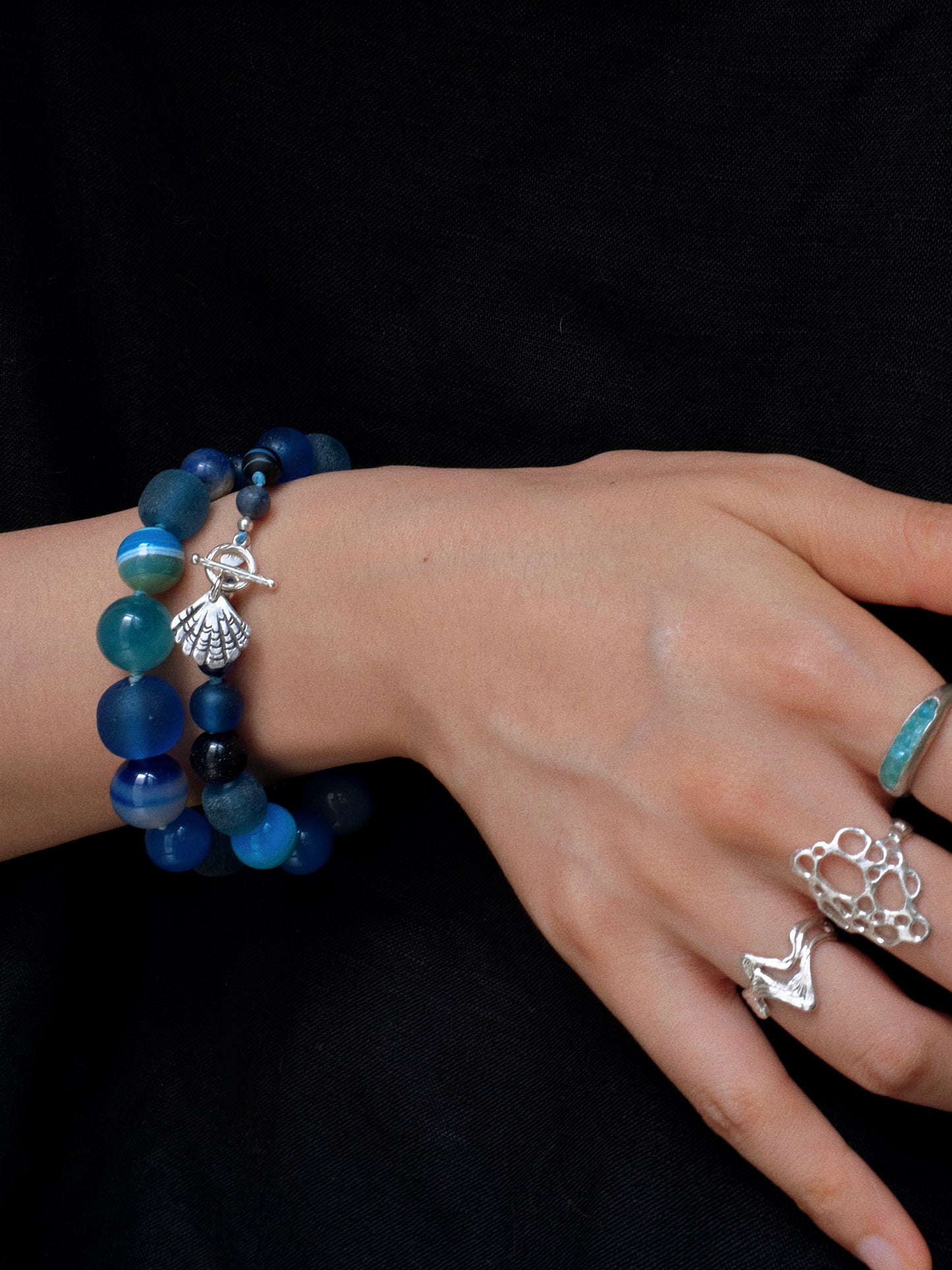 MERE Blue Bubble Necklace