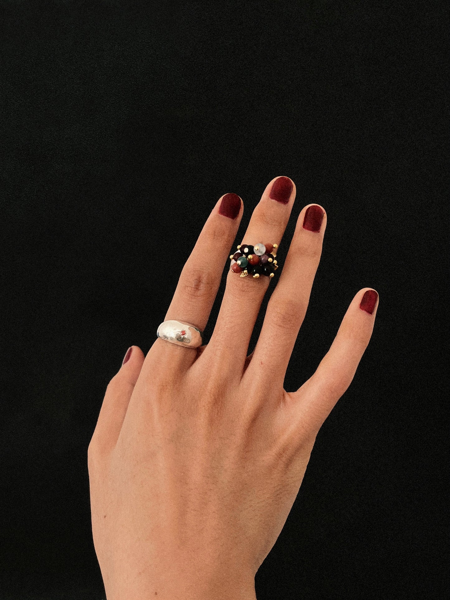 MERE Black Currant Open Ring