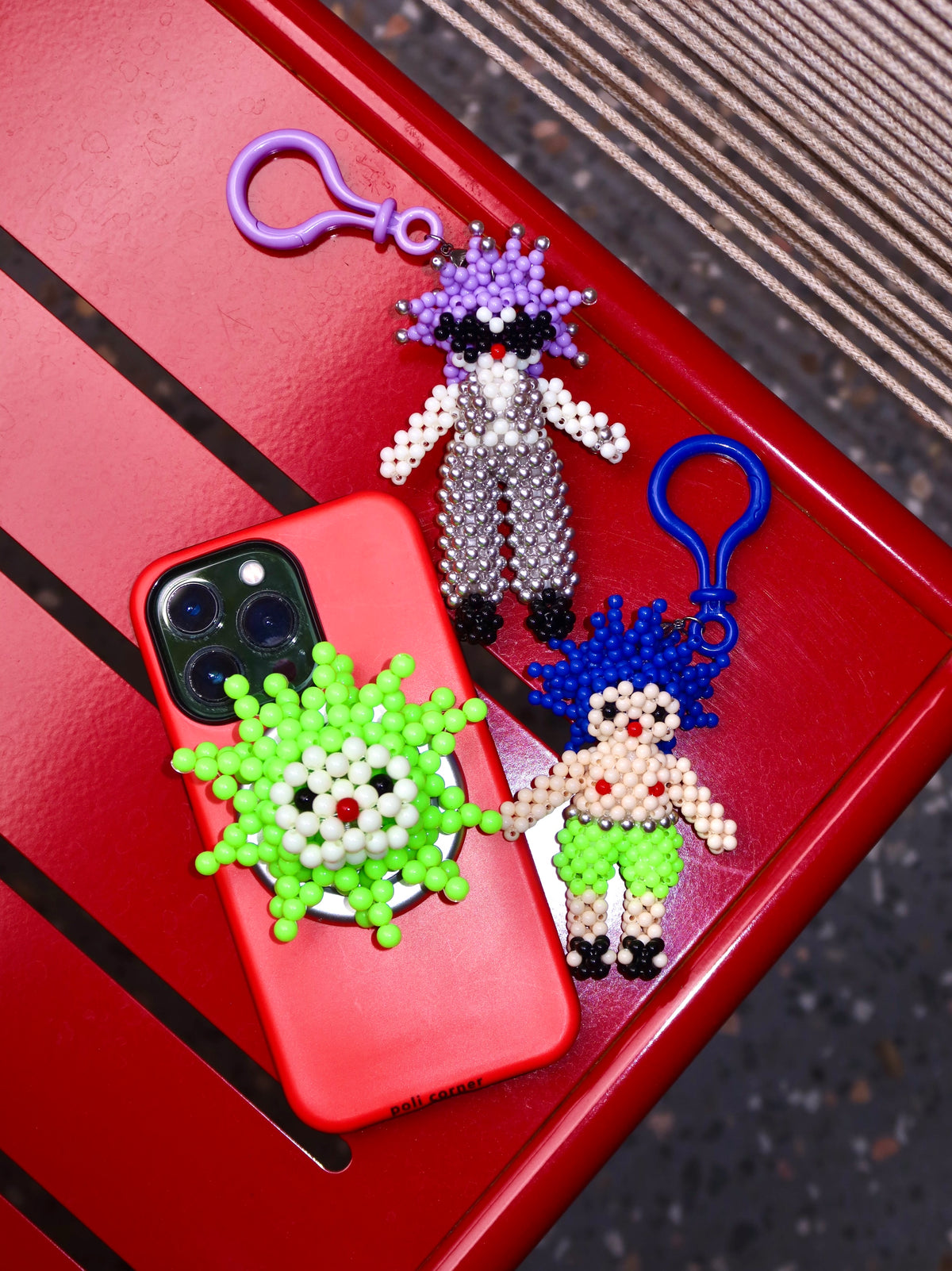 CHICHABOOM Small KIKO Spiky Little Man Beaded Necklace