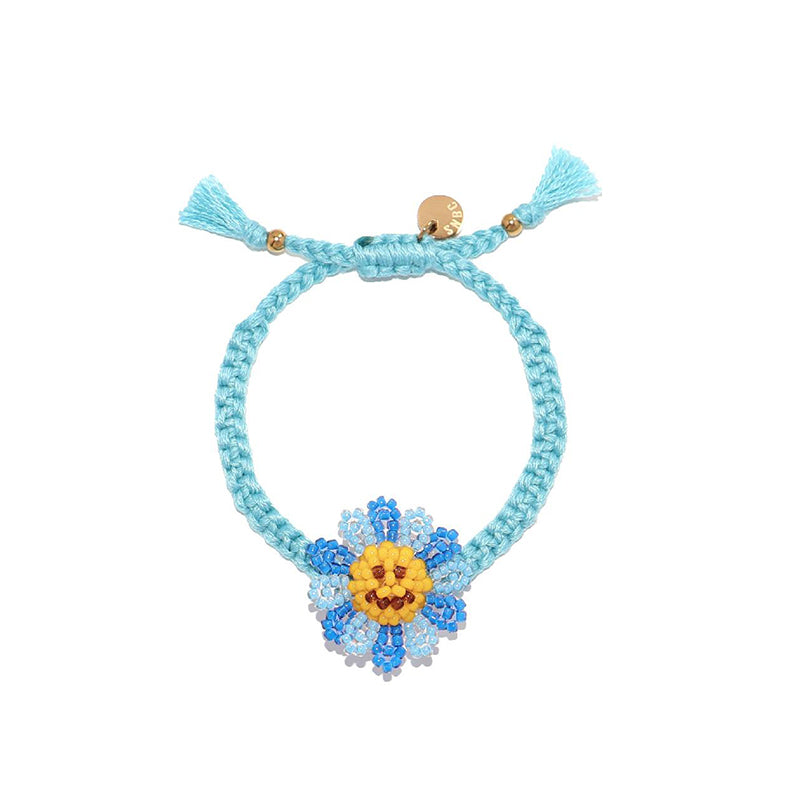 SNBC Smiley Sunflower Braided Bracelet