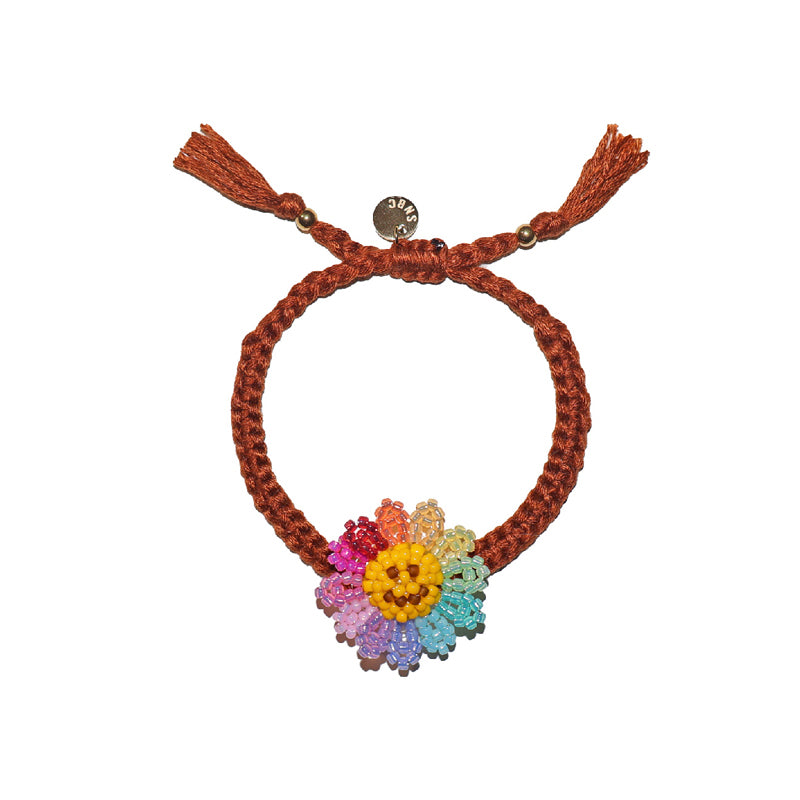 SNBC Smiley Sunflower Braided Bracelet