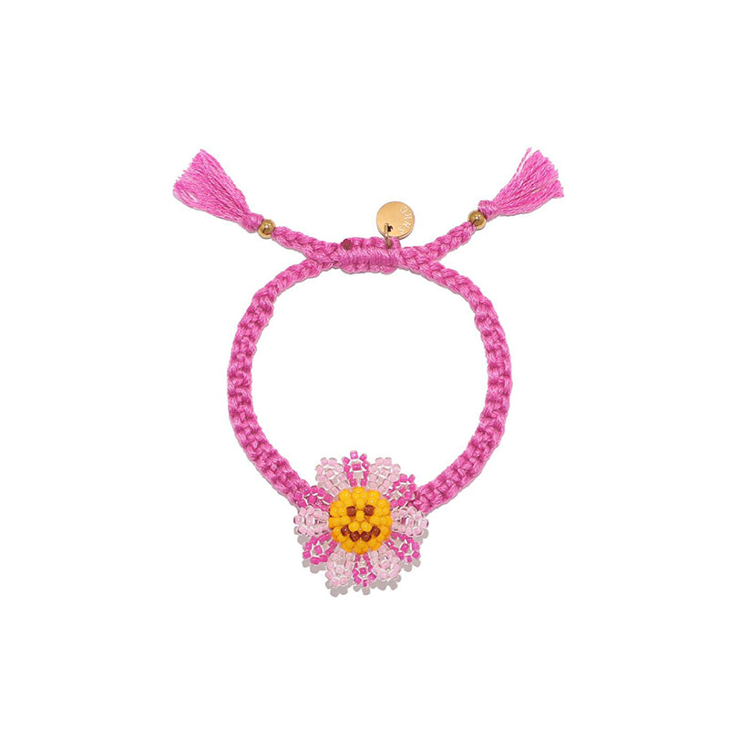 SNBC Smiley Sunflower Braided Bracelet