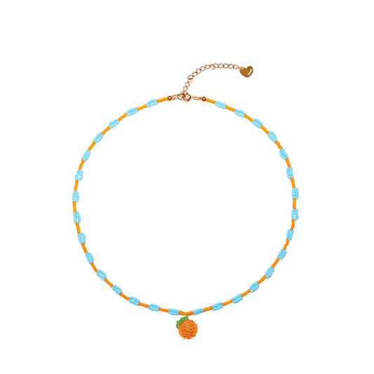 SNBC Mini Orange Beaded Necklace