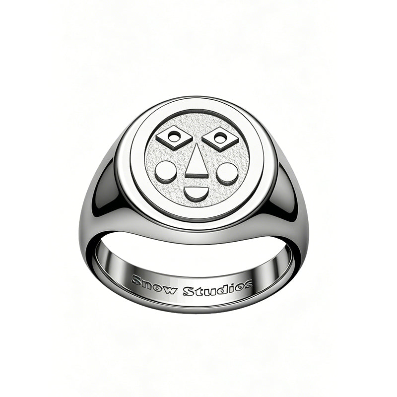 SNOW STUDIOS “BOBO” Classic Seal Style 925 Silver Ring