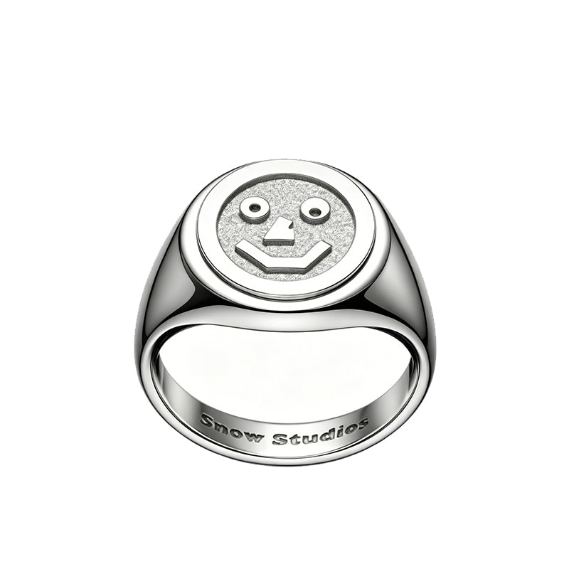SNOW STUDIOS “JORDAN” Classic Seal Style 925 Silver Ring