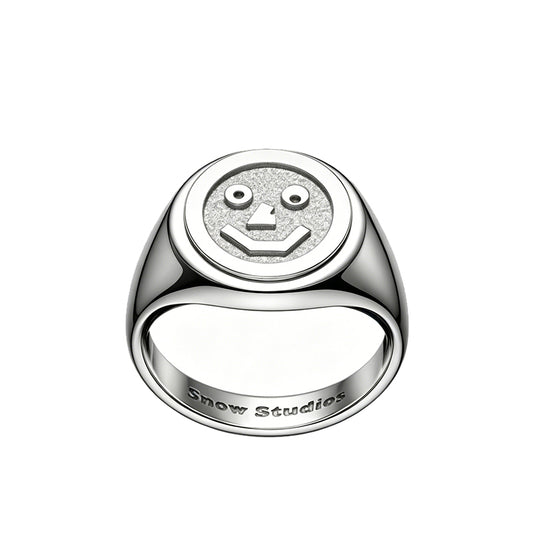 SNOW STUDIOS “JORDAN” Classic Seal Style 925 Silver Ring