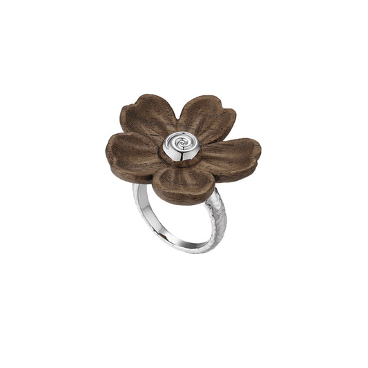 USELESS OBJECTS Wood Bloom Wooden Flower Ring