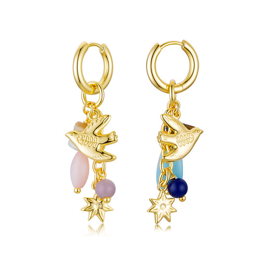 XTASTE Bird Multi-stone Earrings (Pair)