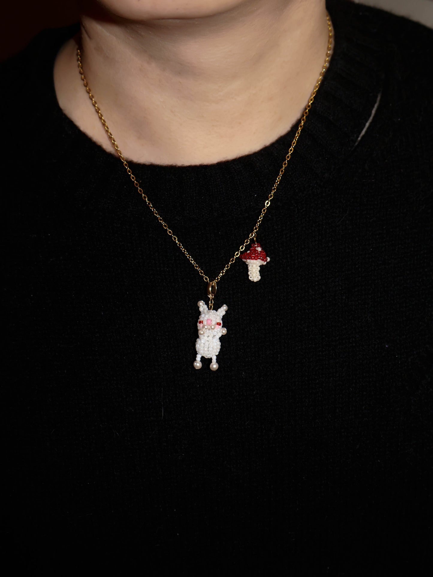 SNBC Purple Rabbit Carrot Necklace