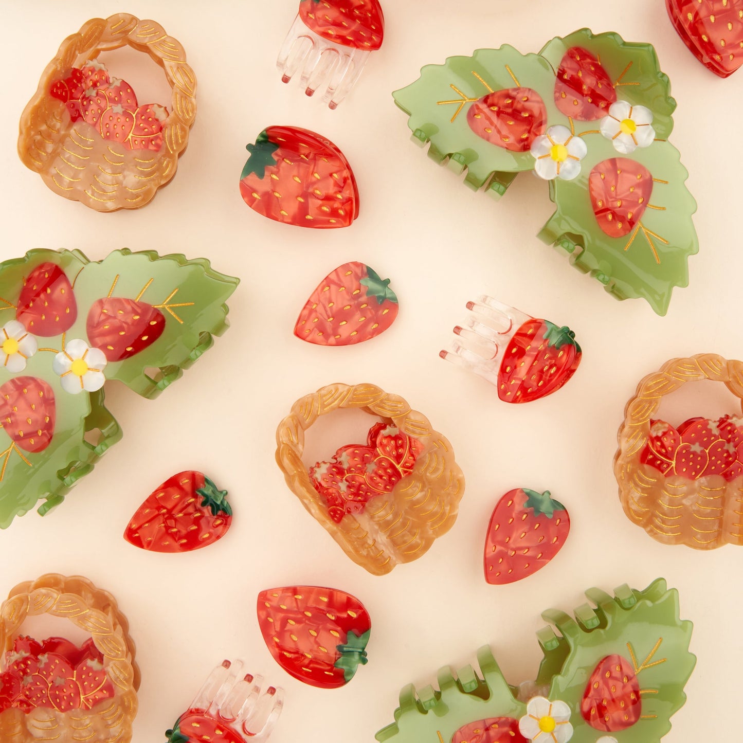 Coucou Suzette Strawberries Basket Hair Claw