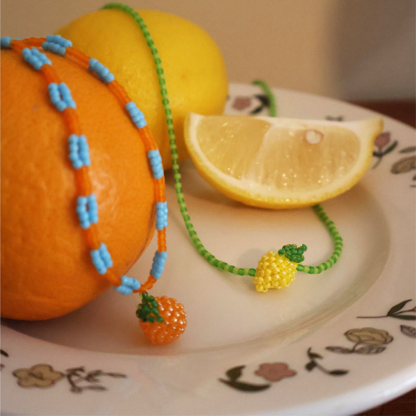SNBC Mini Orange Beaded Necklace