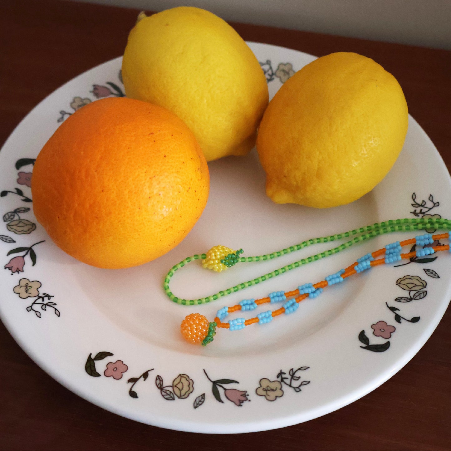 SNBC Mini Orange Beaded Necklace