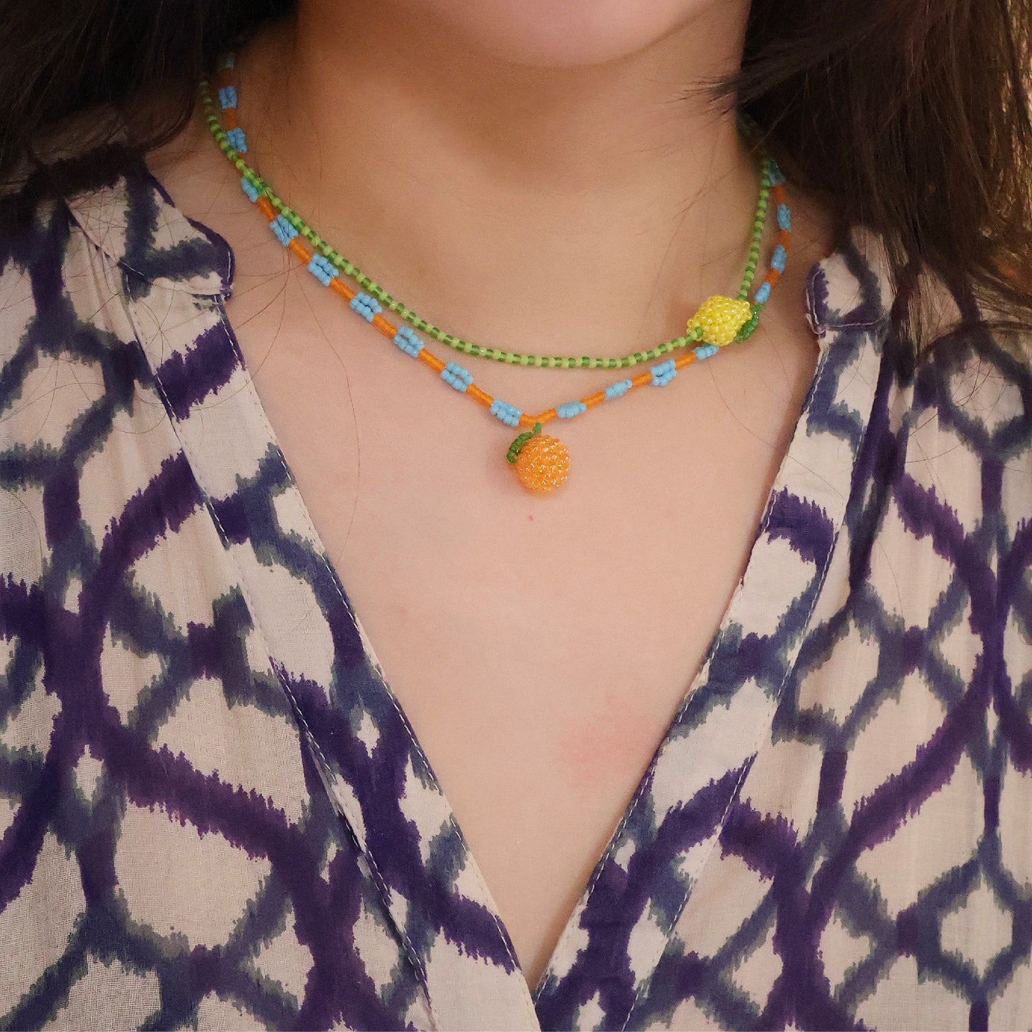 SNBC Mini Orange Beaded Necklace